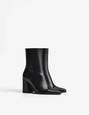 BLOCK HEEL ANKLE BOOTS- Заказать в России
