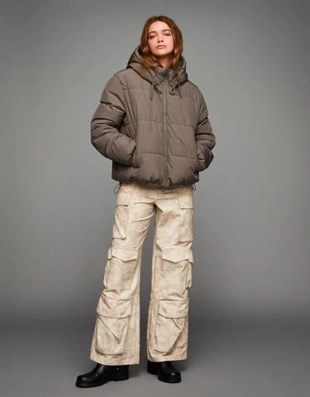 Bershka Непромокаемая, ветрозащитная и теплоизоляционная куртка-пуховик