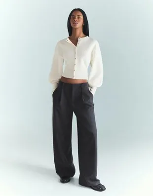 Приталенный кардиган в рубчик- Заказать в России