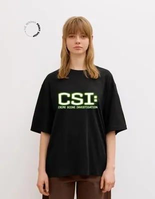 Футболка BERSHKA CSI с коротким рукавом