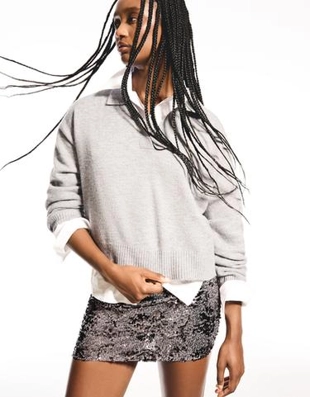 Мини-юбка с пайетками- Заказать в России