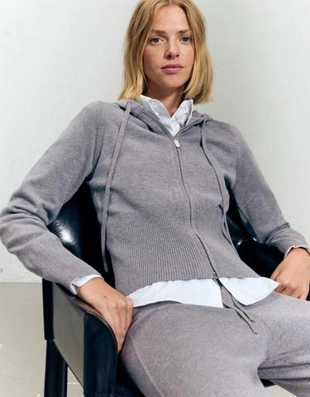 Bershka Толстовка на молнии с капюшоном