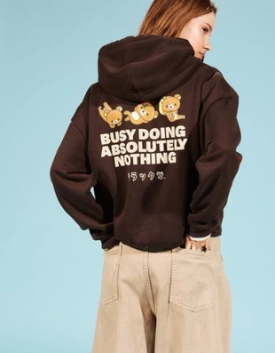 Худи RILAKKUMA с капюшоном и принтом