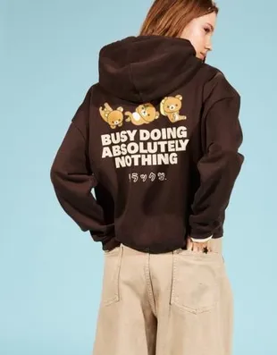 Худи RILAKKUMA с капюшоном и принтом