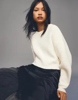 Укороченный свитер из искусственного меха- Заказать в России