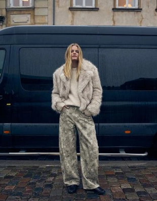 Брюки BARREL с принтом- Заказать в России