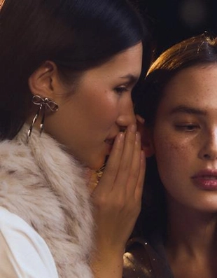 Металлические серьги в форме бантика- Заказать в России