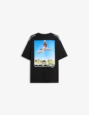 Bershka Футболка с короткими рукавами и принтом JT RACING