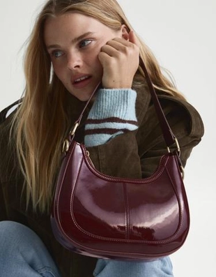 Bershka Лакированная сумка на плечо