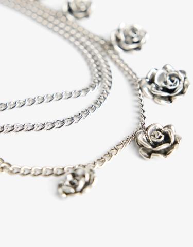 Bershka Цепочка с подвесками-розами