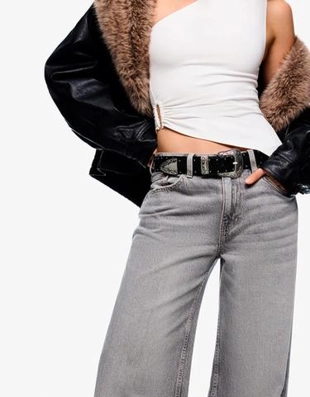 Bershka Ремень из искусственной кожи с заклепками купить с доставкой.