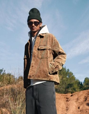 Bershka Вельветовая куртка геометрического кроя