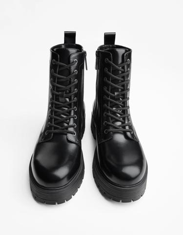 Bershka Ботильоны со шнуровкой на рифленой подошве купить с доставкой.