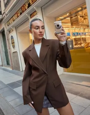 Блейзер с боковой пуговицей- Заказать в России