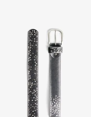 Ремень из искусственной кожи с заклепками- Заказать в России