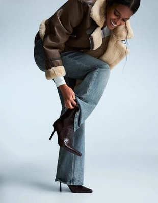 Bershka Ботильоны с тисненым каблуком