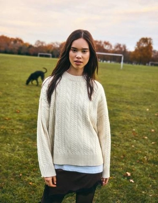 Bershka Свитер с узором «косы»