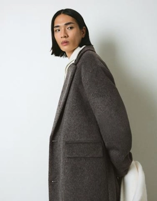 Bershka Пальто с эффектом начеса