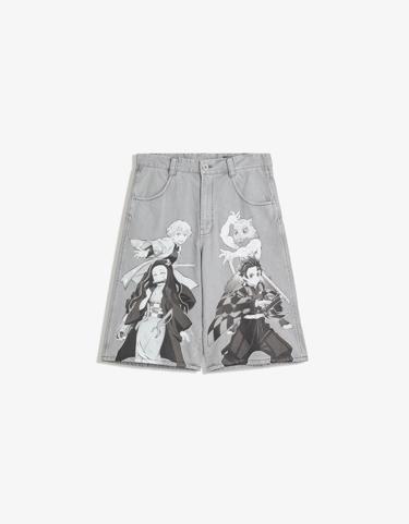 Bershka Шорты-бермуды с принтом DEMON SLAYER купить с доставкой.