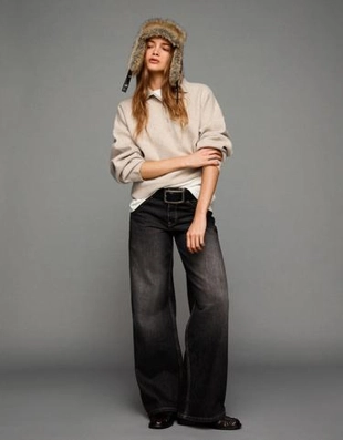 Bershka Свободный свитер с воротником поло купить с доставкой.