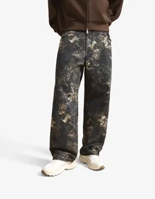 Брюки свободного кроя с принтом- Заказать в России