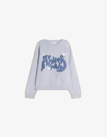 Bershka Свитер с нашивкой «граффити»