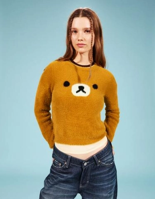 Bershka Свитер RILAKKUMA из искусственного меха купить с доставкой.