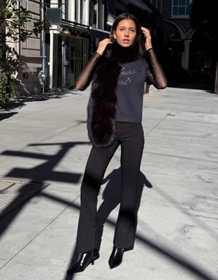 Bershka Брюки из бенгалина на молнии купить с доставкой.