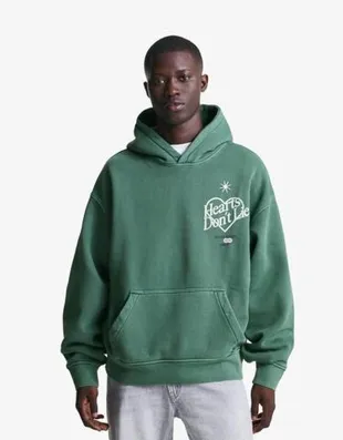 Толстовка с эффектом потертости и принтом