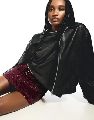 Bershka Мини-юбка с пайетками