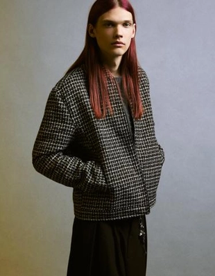 Bershka Укороченная куртка из синели купить с доставкой.