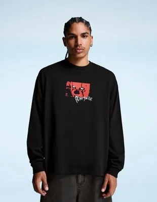 Лонгслив «оно» с принтом- Заказать в России