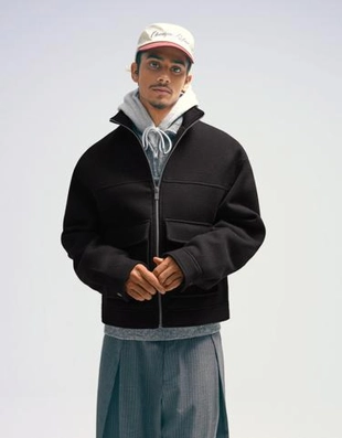 Bershka Куртка из фетра на молнии купить с доставкой.