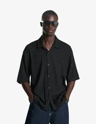 Рубашка с короткими рукавами в стиле рустик- Заказать в России