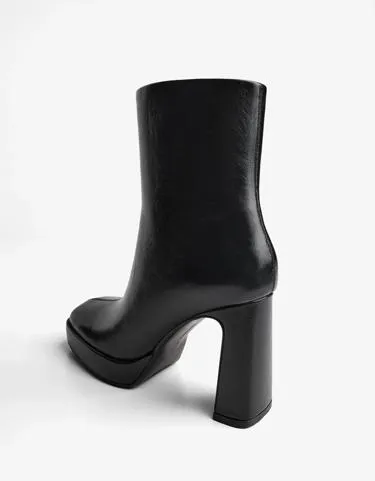 PLATFORM HIGH-HEEL ANKLE BOOTS- Заказать в России