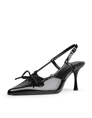 Bershka Туфли на каблуке с открытой пяткой и декоративной деталью