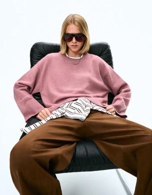 Bershka Свитер оверсайз с рифленым низом