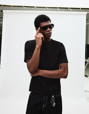 Bershka Футболка из рельефной ткани с короткими рукавами