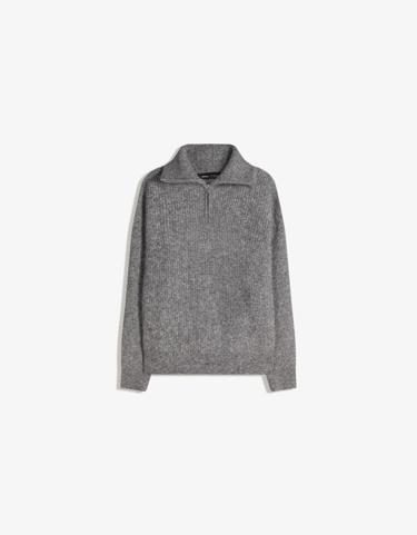 Bershka Свитер с молнией на воротнике