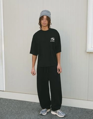 Bershka Футболка геометрического кроя с короткими рукавами и принтом