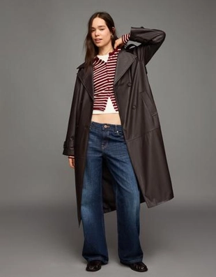 Bershka Тренч из искусственной кожи купить с доставкой.