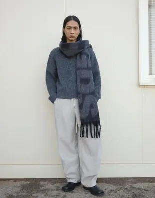 Шарф макси с принтом