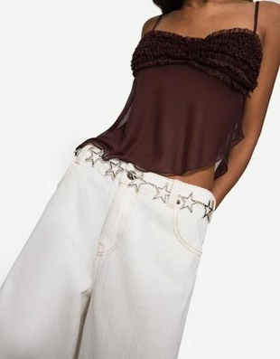 Bershka Ремень со звеньями в форме звезд