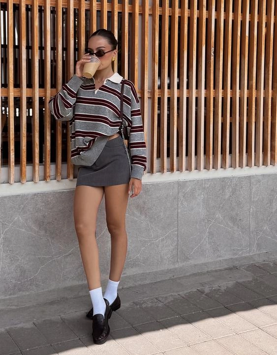 Bershka Свитер с воротником поло