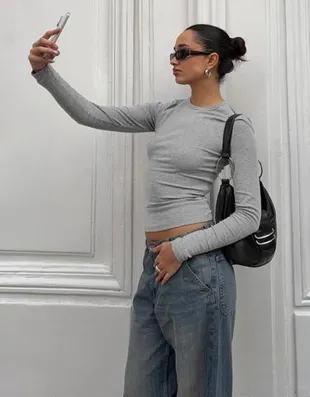 Топ с длинными рукавами- Заказать в России