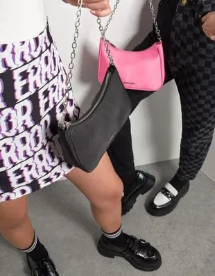 Многофункциональная атласная сумка с плечевым ремнем и цепочкой