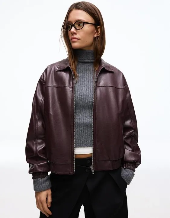 Куртка из искусственной кожи- Заказать в России