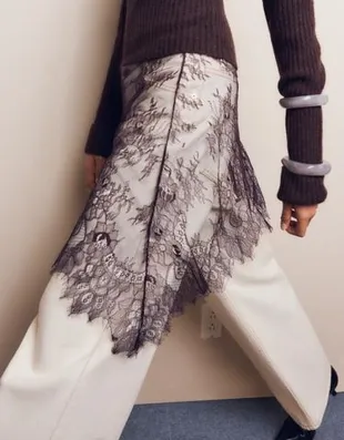 Юбка-парео с кружевом