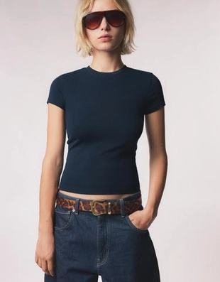 Футболка с круглым вырезом- Заказать в России