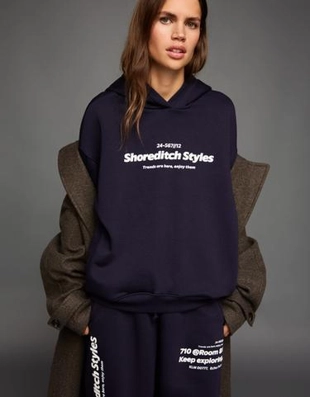 Bershka Худи с принтом